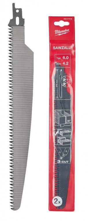 4932471693 Brzeszczot do pi� szablastych do drewna 275x6 2szt 
