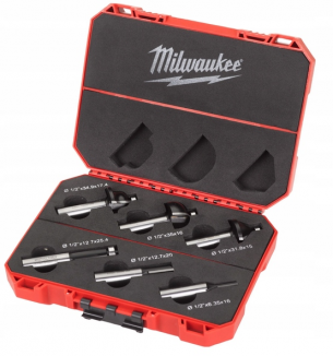 4932493579 Milwaukee Zestaw Frez�w do drewna 6szt 12,7mm