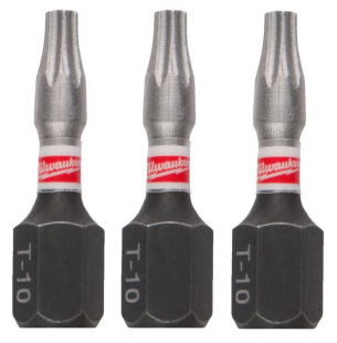 4932500361 Bit udarowy TX10 25mm Milwaukee Shockwave Impact Duty™ – ko�c�wka Torx, 3 szt.,