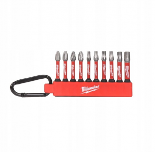 4932480941 Milwaukee Zestaw Bit�w Udarowych z Karabi�czykiem  TX PZ2 PH2 50mm 10szt
