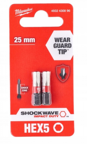 4932430896 Milwaukee BIT HEX IMBUS 5mm 2szt 25mm