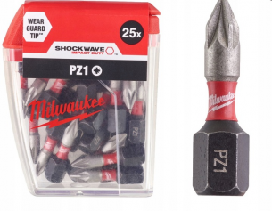4932430861 Milwaukee Bity ShockWave Udarowe 25szt PZ1x25mm 