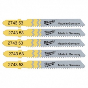 4932274353 Brzeszczoty do drewna chwyt T czyste ci�cie 50/2 mm 5 szt  MILWAUKEE  