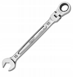 4932480188 Milwaukee Klucz P�asko-Oczkowy z ruchom� G��wka 15mm