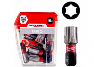 4932430892 Milwaukee Bity ShockWave Udarowe 15szt T50x25mm