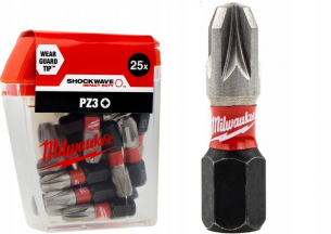 4932430869 Milwaukee Bity ShockWave Udarowe 25szt PZ3x25mm