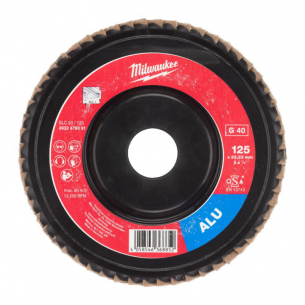 4932479091 Tarcza listkowa fi 125 mm gr. 40 do szlifowania aluminium MILWAUKEE 