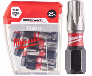 4932430886 Milwaukee Bity ShockWave Udarowe 25szt T30x25mm 