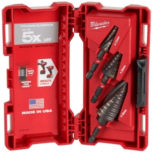 48899266 Zestaw Wierte� Stopniowych Udarowych 1/4'' Milwaukee 3szt 4-30mm