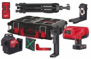 4933478960 MILWAUKEE ZESTAW LASER + AKCESORIA M12 3PLKIT-401P 