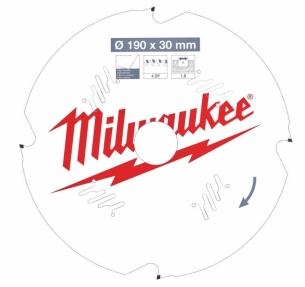 Milwaukee Tarcza Tn�ca Widiowa do Cement W��knisty 190mm x 30otw�r x4Z 4932471304