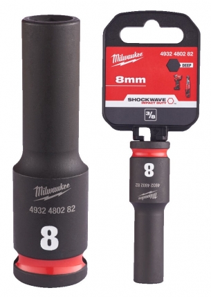 4932480282 Milwaukee Nasadka Udarowa D�uga 3/8 6-pkt 8mm 