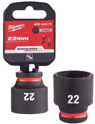4932480279 Milwaukee Nasadka Udarowa Kr�tka 3/8 6-pkt 22mm 
