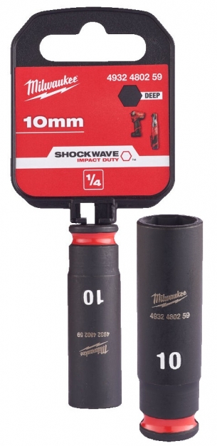 4932480259 Klucz Nasadka udarowa 6-pkt 10mm 1/4 d�uga Milwaukee 