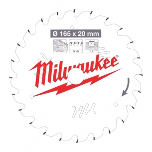 Milwaukee Tarcza Tn�ca Widiowa 165mm x 20otw�r x 24Z 4932471931