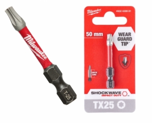 4932430881 Milwaukee Bit do wkr�tarki Torx TX25 x 50mm Shockwave 