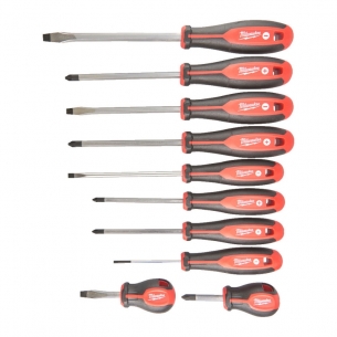 4932471808 Milwaukee Zestaw Wkr�takow 10szt  P�askie i Krzy�owe 