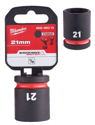 4932480315 Milwaukee Nasadka udarowa kr�tka 1/2  21mm 