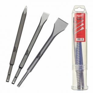 Milwaukee Zestaw D�ut SDS+ Przecinak waski i szeroki, Szpicak 4932430001