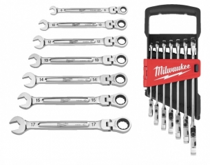 4932478557 Milwaukee Zestaw Kluczy z Grzechotk� 7szt �amane 8-17mm