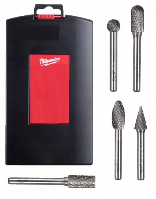 4932493577 Milwaukee Zestaw frez�w trzpieniowych do metalu TCT 6x10mm 5szt 