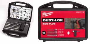 4932471162 MIlwaukee Zestaw Wierte� z Odpyleniem do odkurzacza  5szt z Adapterem 