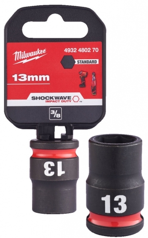 4932480270 Milwaukee Nasadka Udarowa Kr�tka 3/8 6-pkt 13mm 