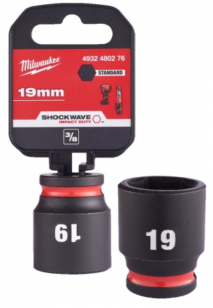 4932480276 Milwaukee Nasadka Udarowa Kr�tka 3/8 6-pkt 19mm 