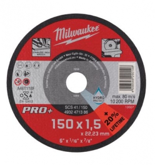 4932471386 Milwaukee Tarcza do ci�cia metalu PRO+ 150mm x 1,5mm 