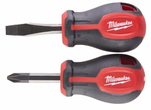4932471810 Milwaukee Zestaw Wkr�takow kr�tkich 2szt  P�aski i Krzy�owy