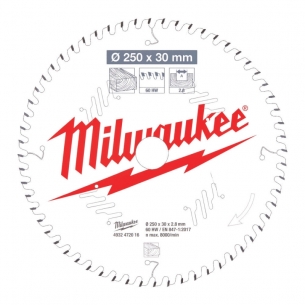 4932472016 Milwaukee Tarcza Tn�ca Widiowa 250mm x 30otw�r x60Z 