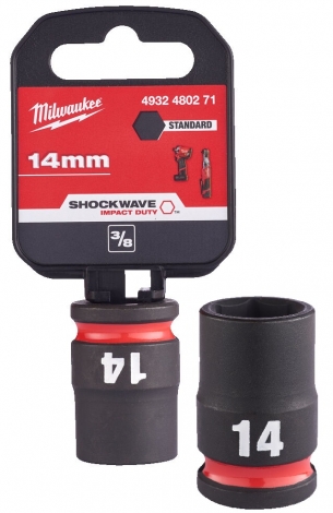 4932480271 Milwaukee Nasadka Udarowa Kr�tka 3/8 6-pkt 14mm 