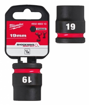 4932480313 Milwaukee Nasadka udarowa kr�tka 1/2  19mm 