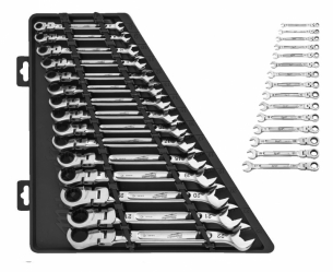 4932478558 Milwaukee Zestaw Kluczy z Grzechotk� 15szt �amane 8-22mm 