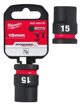 4932480309 Milwaukee Nasadka udarowa kr�tka 1/2  15mm 
