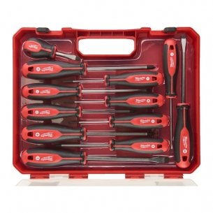 Milwaukee Zestaw Wkr�tak�w 12szt P�askie Krzy�owe Magnetyczne 4932472003