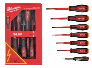 4932478739 MILWAUKEE ZESTAW WKR�TAK�W VDE PH SL PR�BNIK 7 szt 