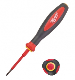 Milwaukee Wkr�tak Izolowany VDE 1000V Krzy�owy PH0 x60mm 4932464042