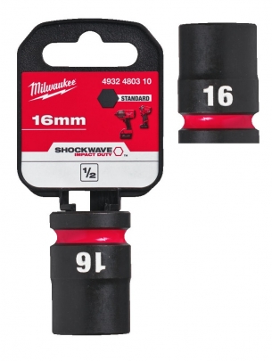 4932480310 Milwaukee Nasadka udarowa kr�tka 1/2  16mm 