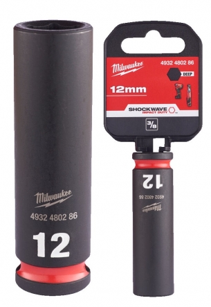Milwaukee Nasadka Udarowa D�uga 3/8 6-pkt 12mm 4932480286
