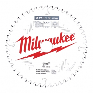 4932471325 Milwaukee Tarcza Tn�ca Widiowa 210mm x 30otw�r x48Z 