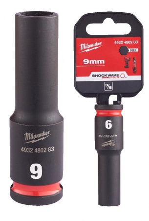 4932480283 Milwaukee Nasadka Udarowa D�uga 3/8 6-pkt 9mm 