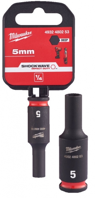 Klucz Nasadka udarowa 6-pkt 5mm 1/4 d�uga Milwaukee 4932480253