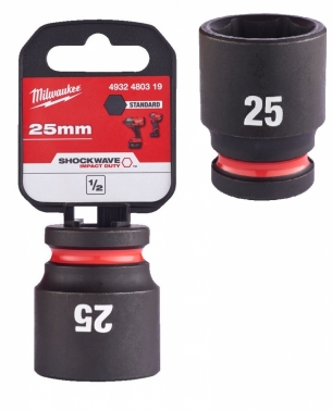 4932480319 Milwaukee Nasadka udarowa kr�tka 1/2  25mm 