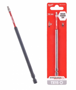 4932471572 MILWAUKEE BIT UDAROWY KO�C�WKA SHOCKWAVE TORX TX15x150mm D�uga