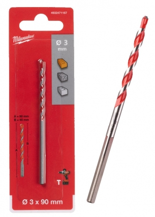  4932471167 Wiert�o Milwaukee do betonu 3x90mm 