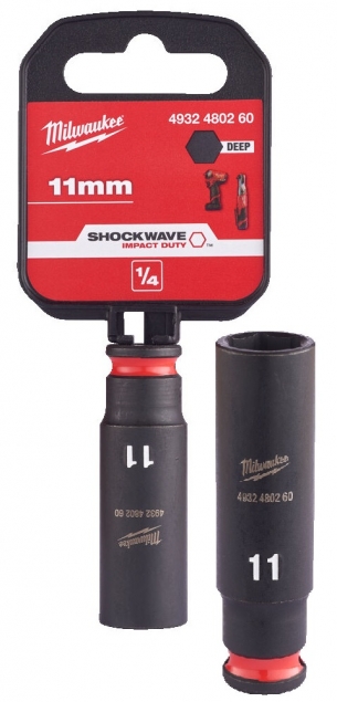 4932480260 Klucz Nasadka udarowa 6-pkt 11mm 1/4 d�uga Milwaukee 