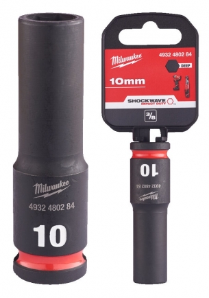 4932480284 Milwaukee Nasadka Udarowa D�uga 3/8 6-pkt 10mm 