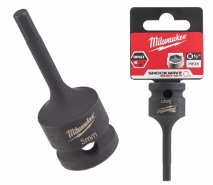 4932478063 Milwaukee Nasadka udarowa 1/2  Imbusowa HEX 5mm Shockwave 