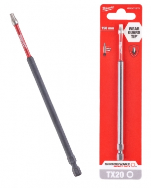 4932471573 MILWAUKEE BIT UDAROWY KO�C�WKA SHOCKWAVE TORX TX20 x 150mm TX20x150mm D�uga